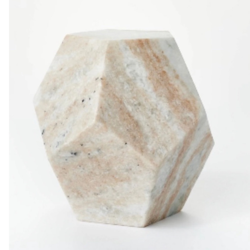 Faceted Marble Decorative Figurine - Threshold™ designed with Studio McGee